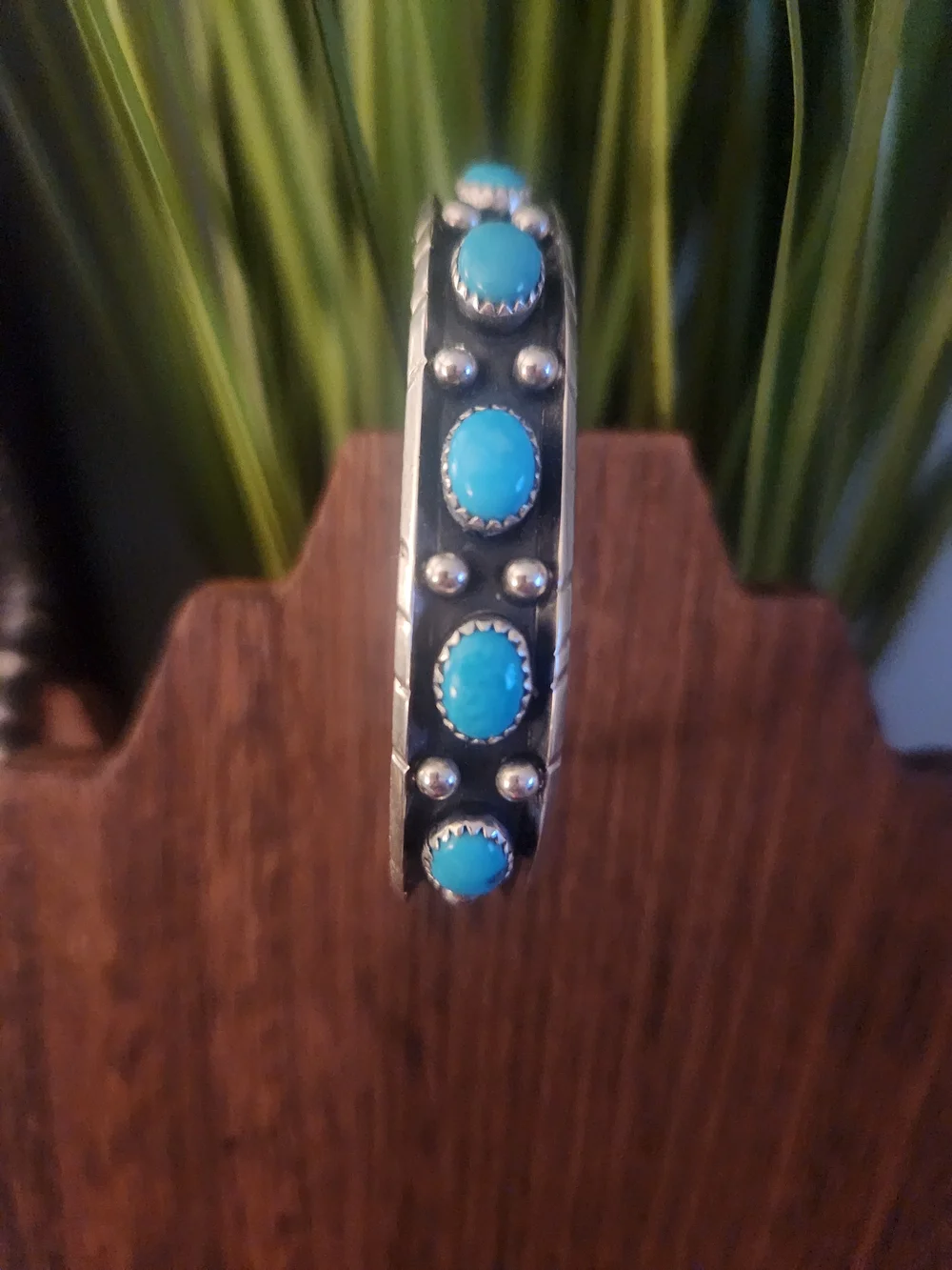 Kingmam Turquoise Sterling Silver Cuff By Reed Charley